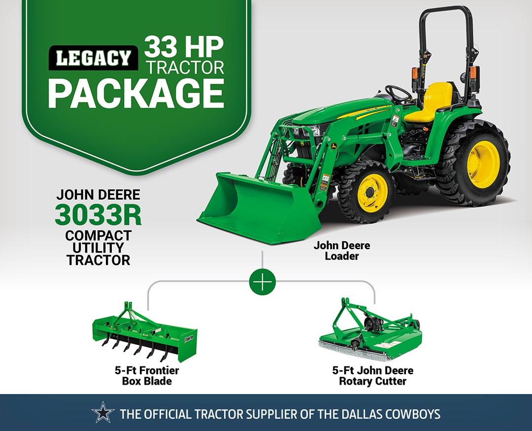 Legacy: 3033R (33 hp) Tractor Package Special