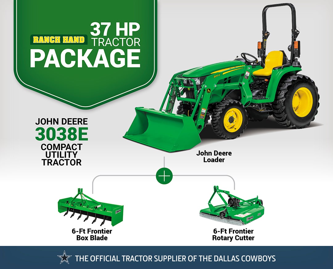 Ranch Hand: 3038E (37 hp*) Tractor Package Special