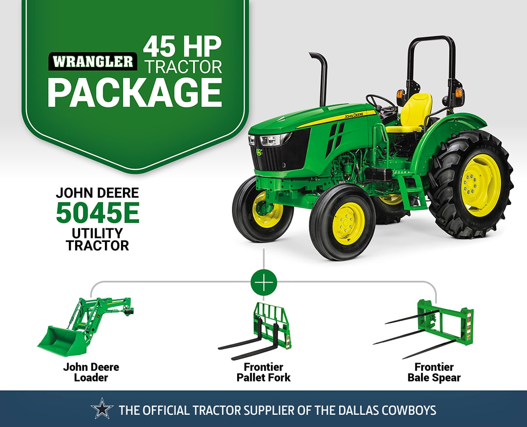 Wrangler: 2WD - 5045E (50+ hp) Tractor Package Special