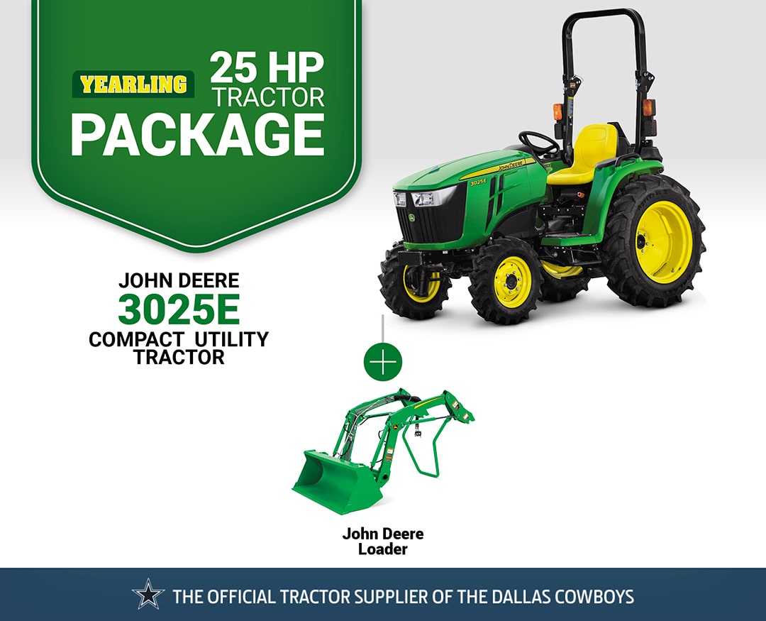 Yearling: 3025E (25 hp) Tractor Package Special